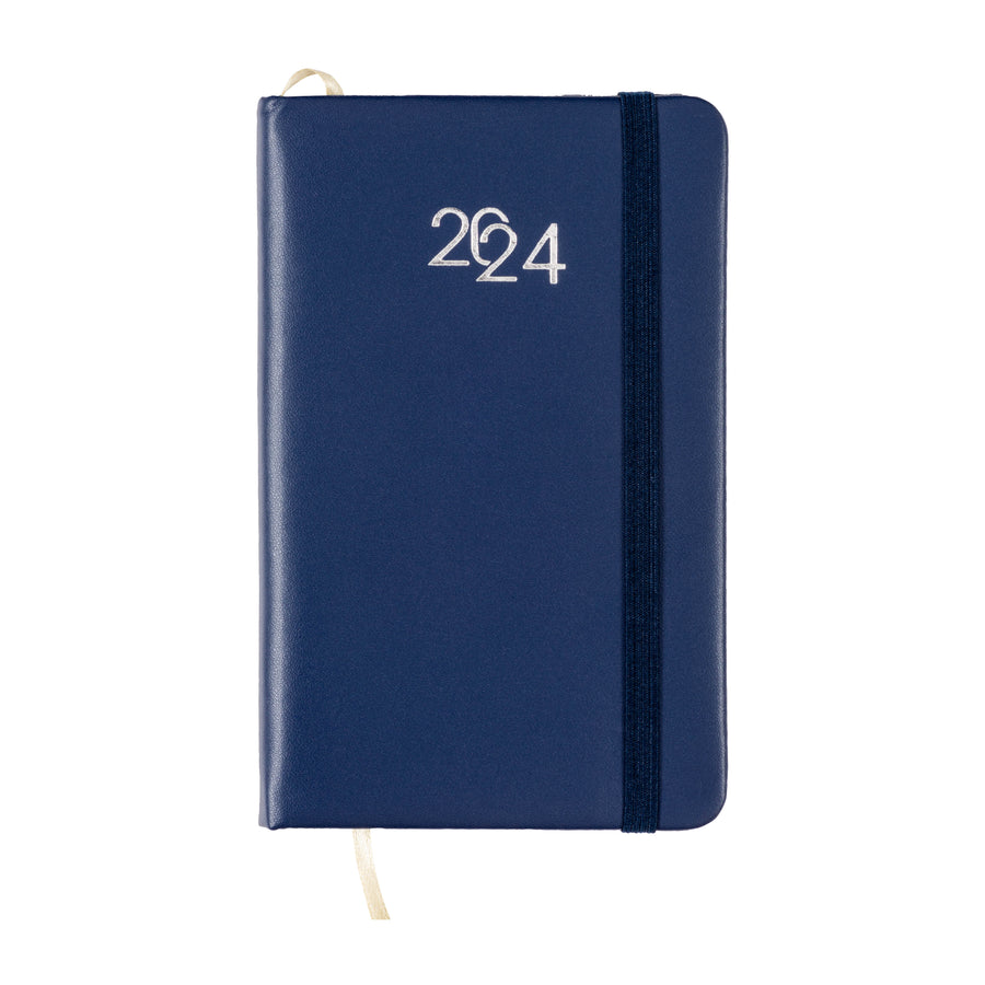 G24748 Agenda tascabile settimanale 2024 con copertina in PU con elastico