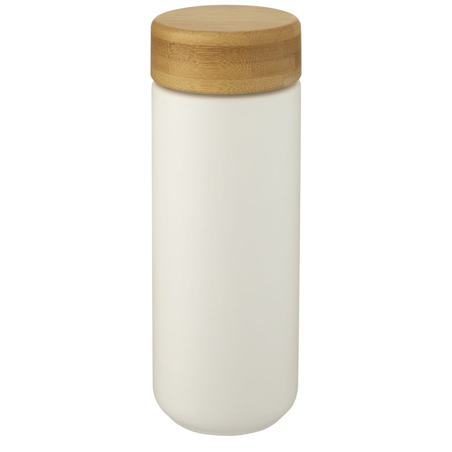 G100705 Bicchiere termico in ceramica con coperchio in bambù da 300 ml Lumi