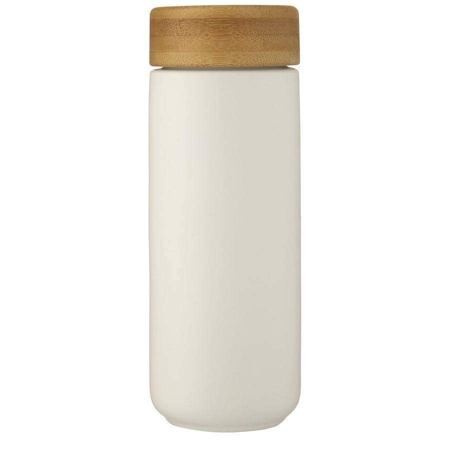 G100705 Bicchiere termico in ceramica con coperchio in bambù da 300 ml Lumi