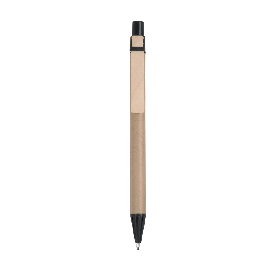 G09816 Penna a sfera in cartoncino e clip in legno