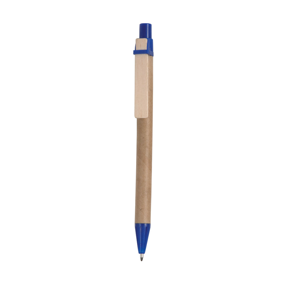 G09816 Penna a sfera in cartoncino e clip in legno