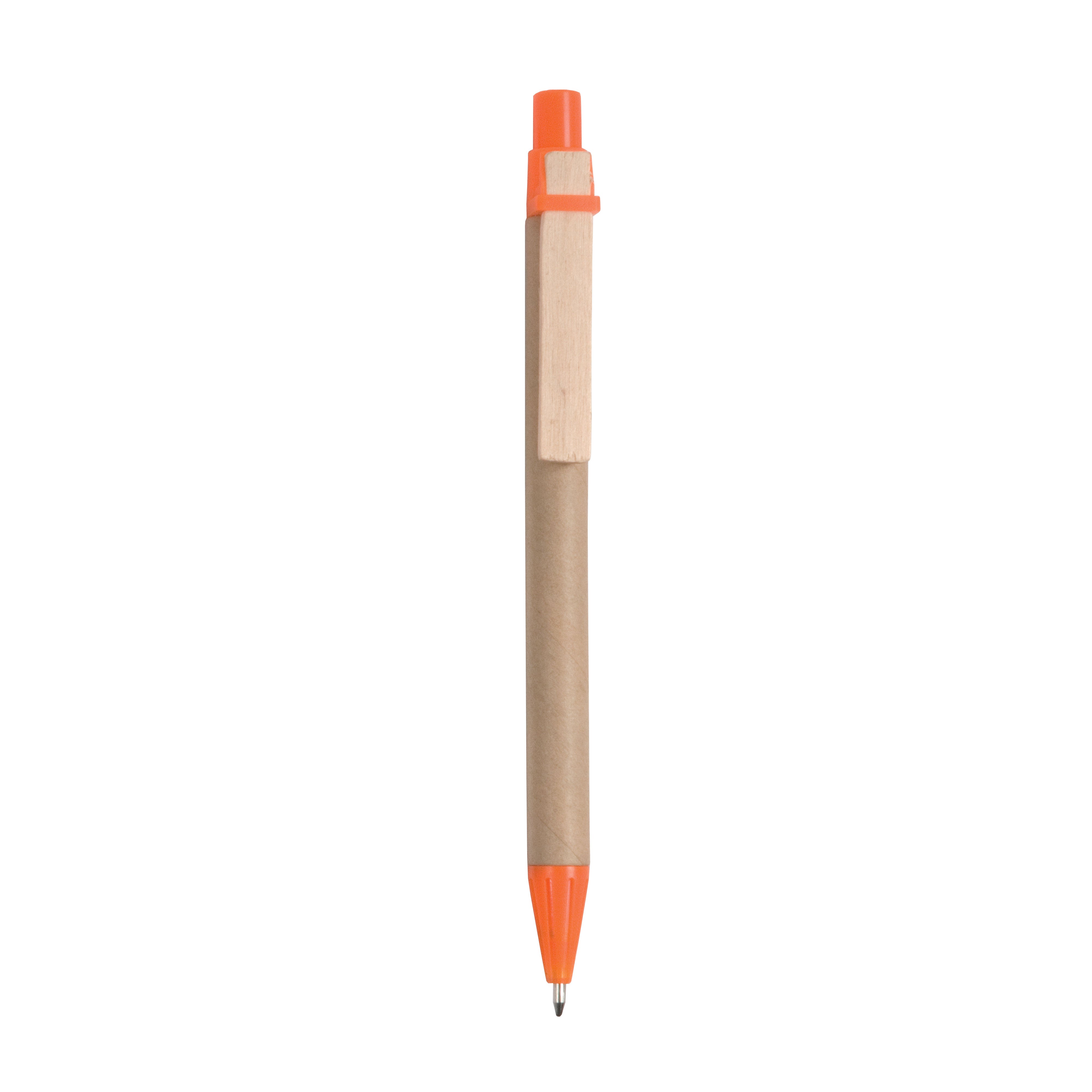 G09816 Penna a sfera in cartoncino e clip in legno