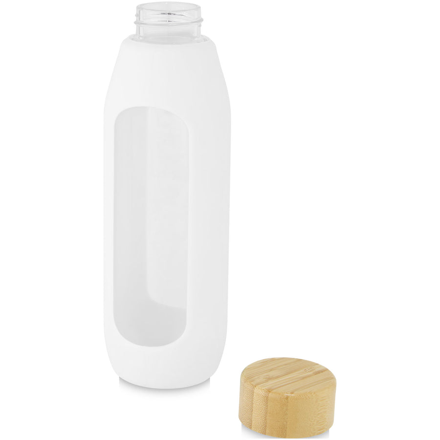 G100666 Borraccia in vetro borosilicato da 600 ml con impugnatura in silicone Tidan