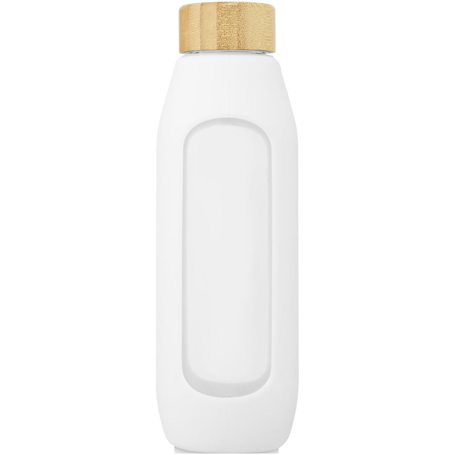 G100666 Borraccia in vetro borosilicato da 600 ml con impugnatura in silicone Tidan