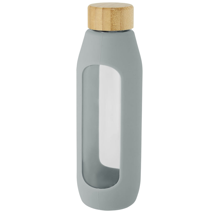 G100666 Borraccia in vetro borosilicato da 600 ml con impugnatura in silicone Tidan