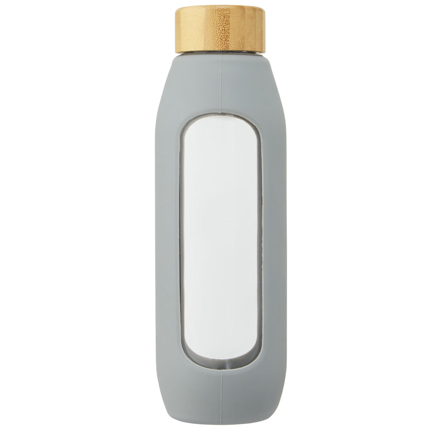 G100666 Borraccia in vetro borosilicato da 600 ml con impugnatura in silicone Tidan