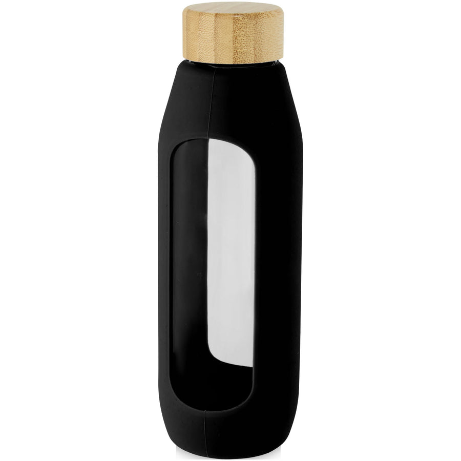 G100666 Borraccia in vetro borosilicato da 600 ml con impugnatura in silicone Tidan