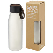 G100668 Borraccia termica in acciaio inossidabile da 500 ml con isolamento sottovuoto in rame, coperchio e cinturino in finta pelle