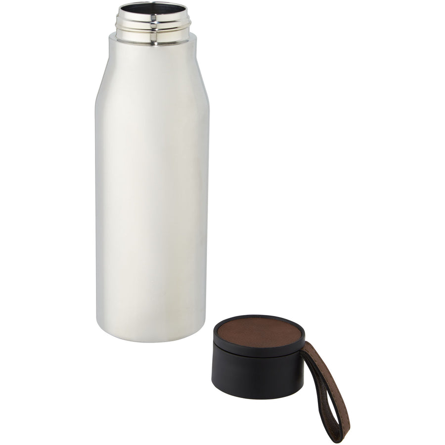G100668 Borraccia termica in acciaio inossidabile da 500 ml con isolamento sottovuoto in rame, coperchio e cinturino in finta pelle