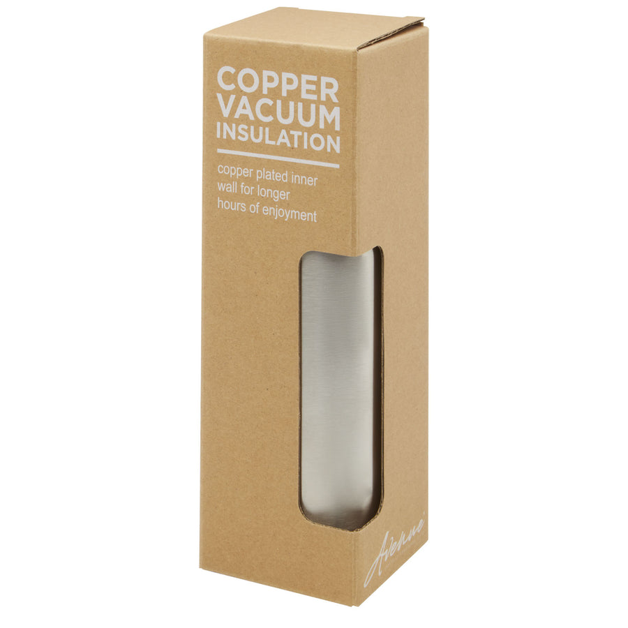 G100668 Borraccia termica in acciaio inossidabile da 500 ml con isolamento sottovuoto in rame, coperchio e cinturino in finta pelle