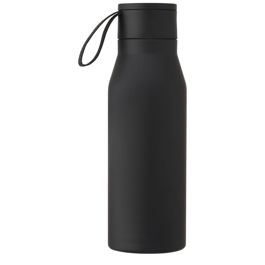 G100668 Borraccia termica in acciaio inossidabile da 500 ml con isolamento sottovuoto in rame, coperchio e cinturino in finta pelle