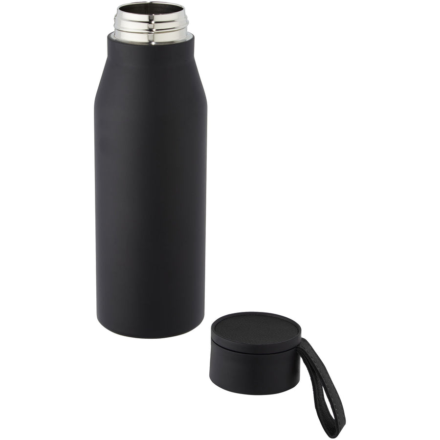 G100668 Borraccia termica in acciaio inossidabile da 500 ml con isolamento sottovuoto in rame, coperchio e cinturino in finta pelle