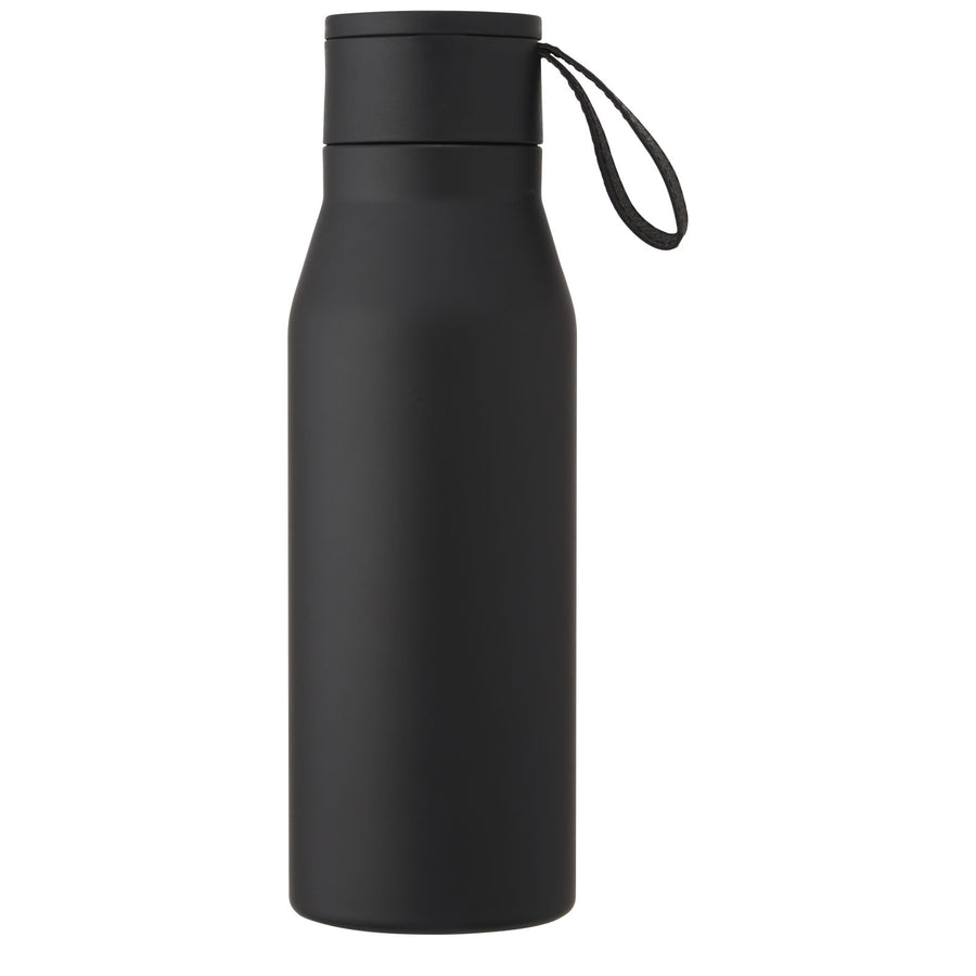 G100668 Borraccia termica in acciaio inossidabile da 500 ml con isolamento sottovuoto in rame, coperchio e cinturino in finta pelle