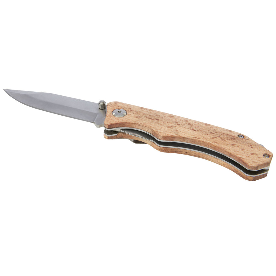 G104536 Coltello tascabile Dave in legno con clip per cintura