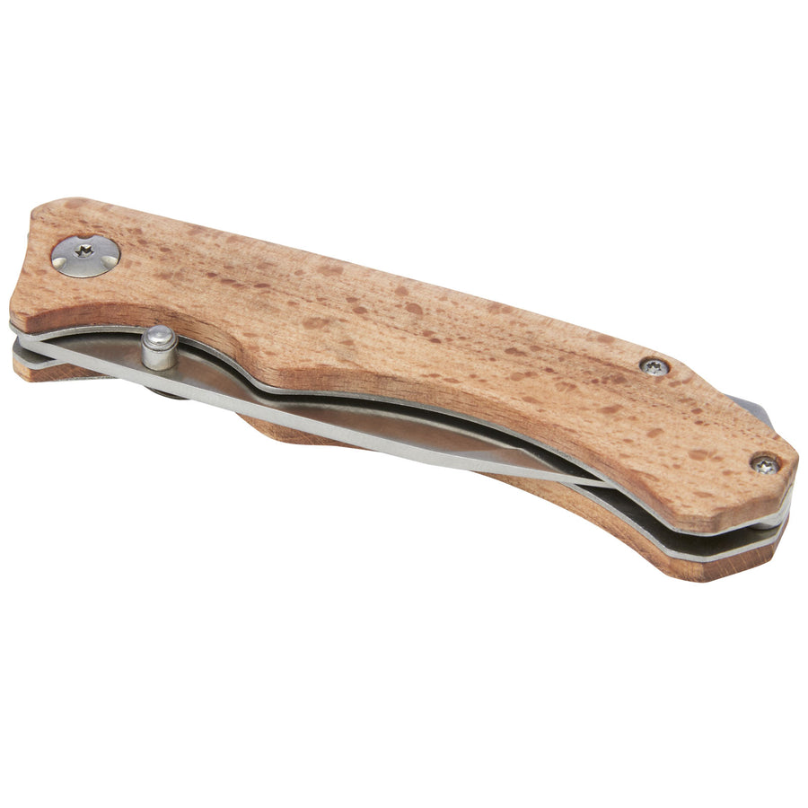 G104536 Coltello tascabile Dave in legno con clip per cintura