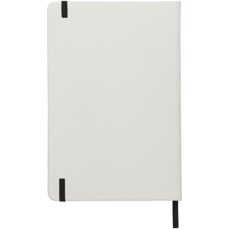 G107135 Blocco note bianco formato A5 con elastico colorato Spectrum