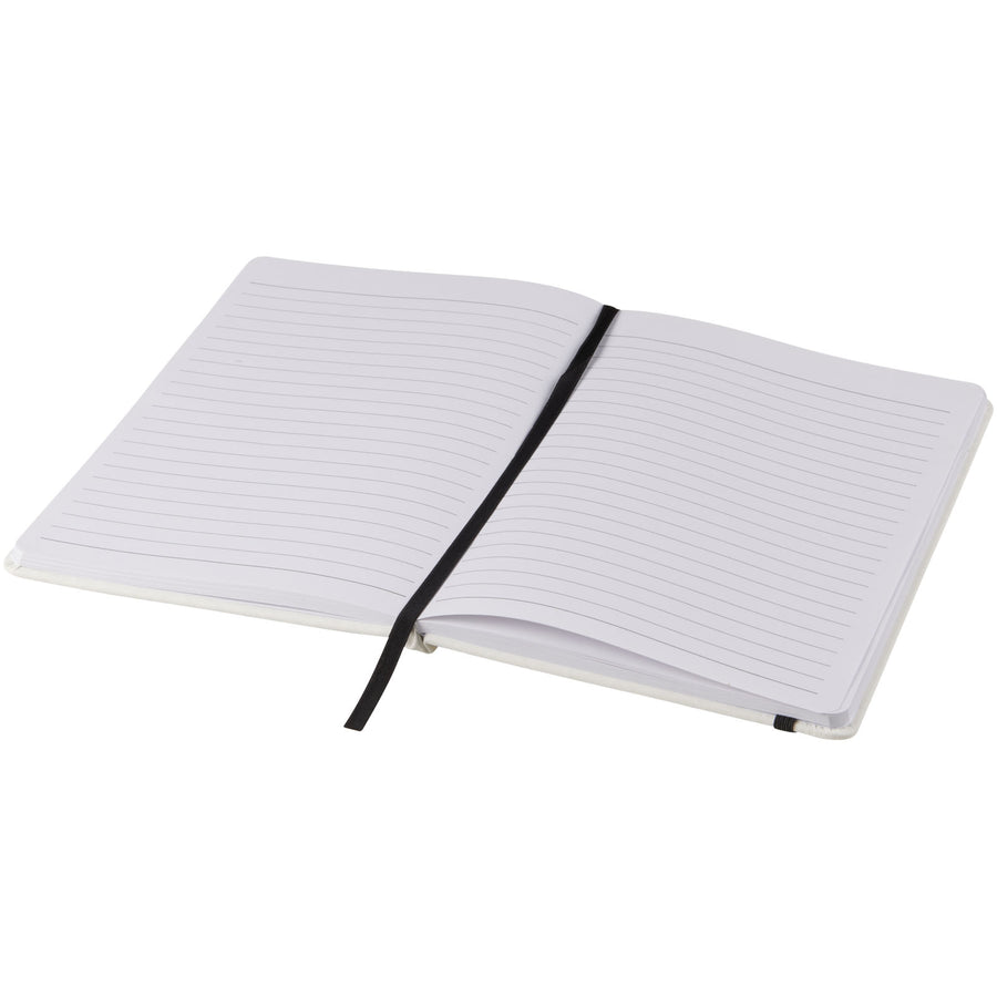 G107135 Blocco note bianco formato A5 con elastico colorato Spectrum