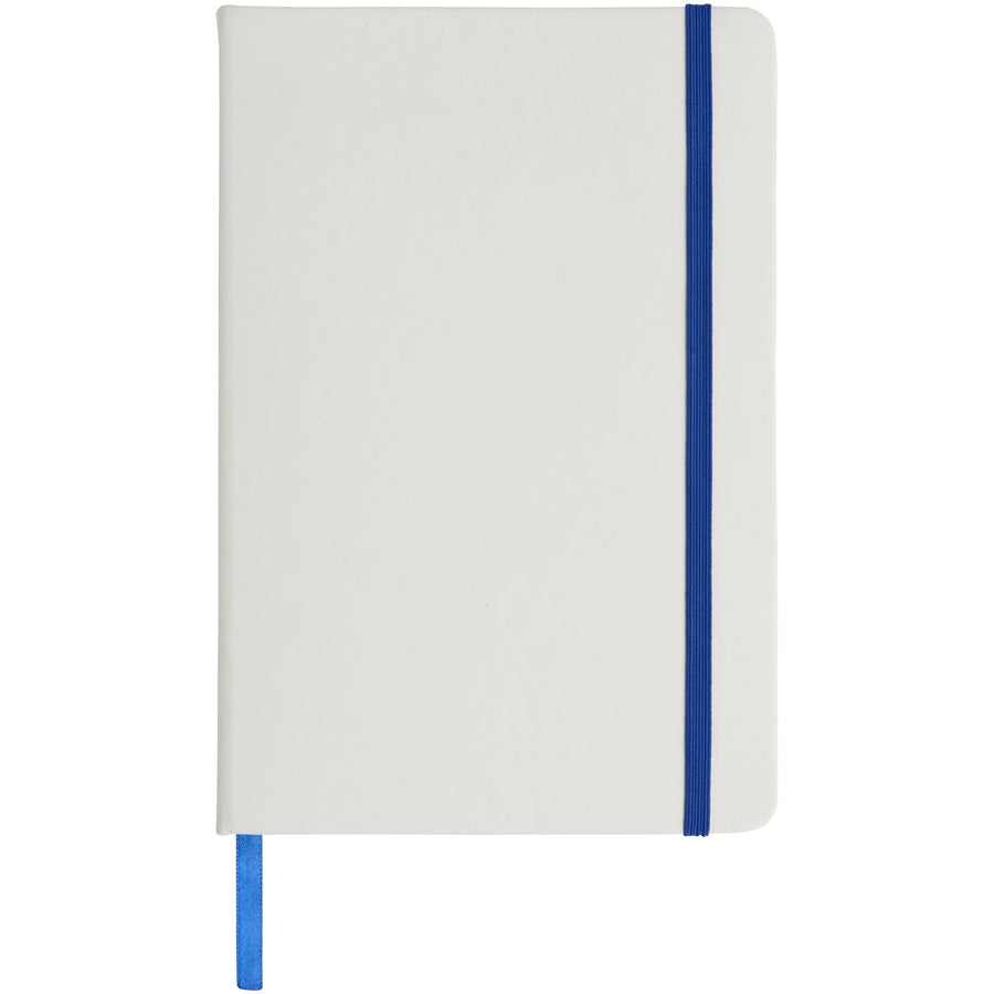 G107135 Blocco note bianco formato A5 con elastico colorato Spectrum