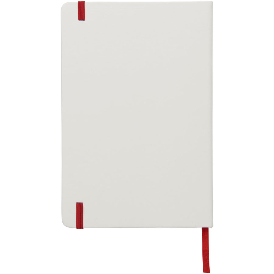 G107135 Blocco note bianco formato A5 con elastico colorato Spectrum