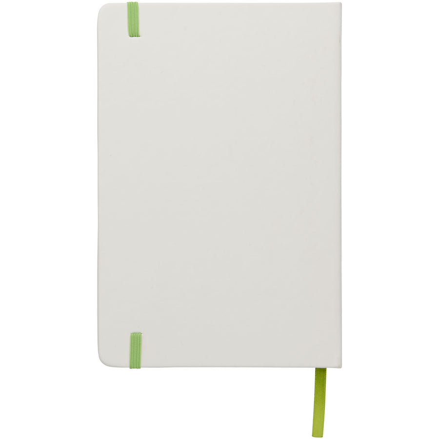 G107135 Blocco note bianco formato A5 con elastico colorato Spectrum