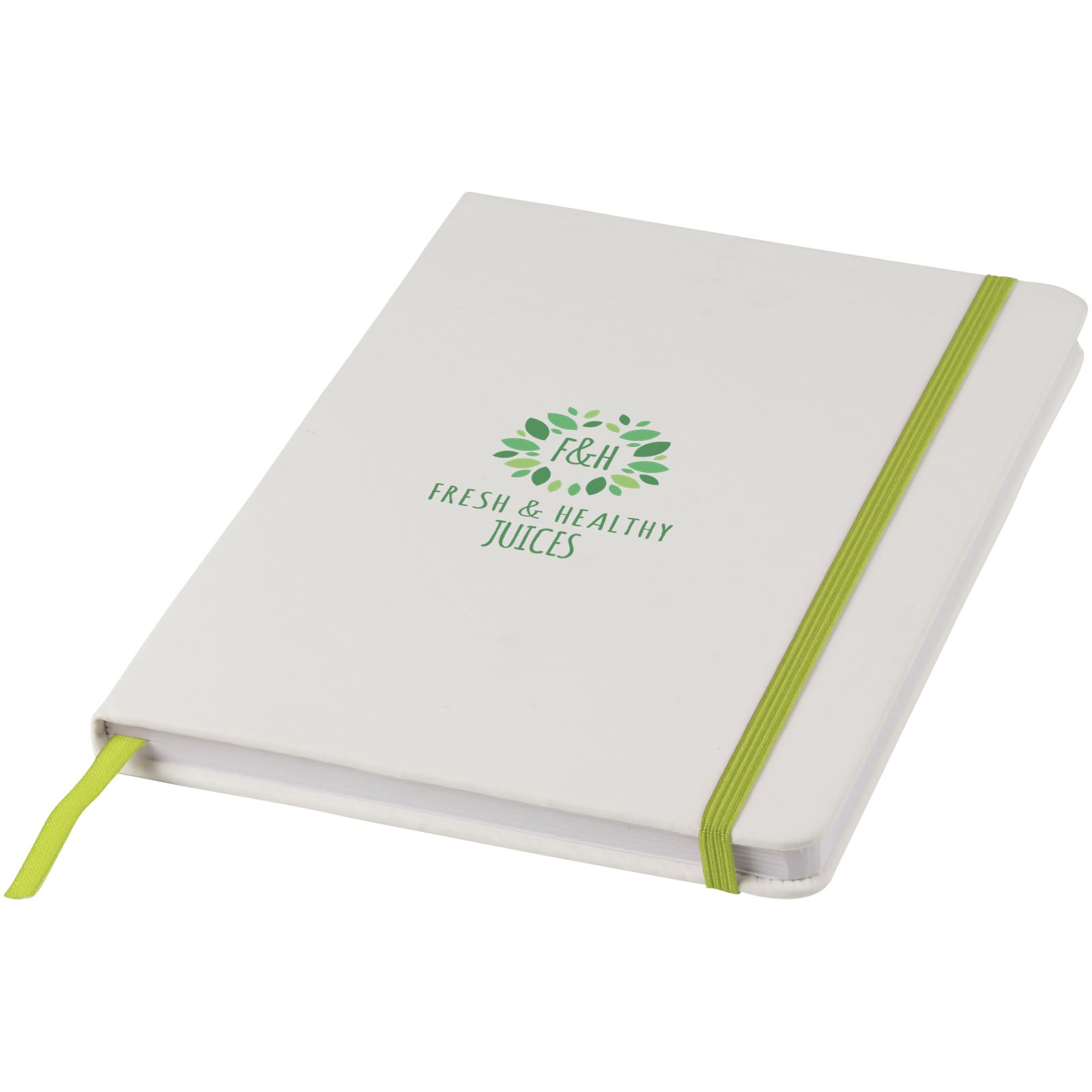 G107135 Blocco note bianco formato A5 con elastico colorato Spectrum