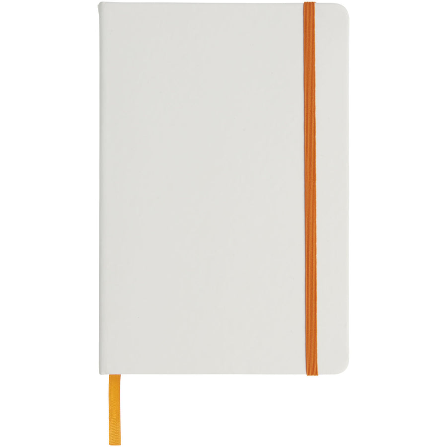 G107135 Blocco note bianco formato A5 con elastico colorato Spectrum