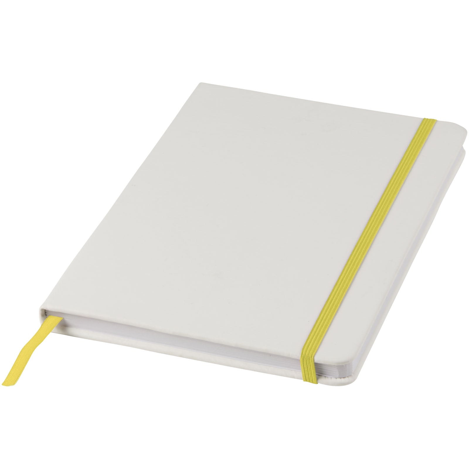 G107135 Blocco note bianco formato A5 con elastico colorato Spectrum
