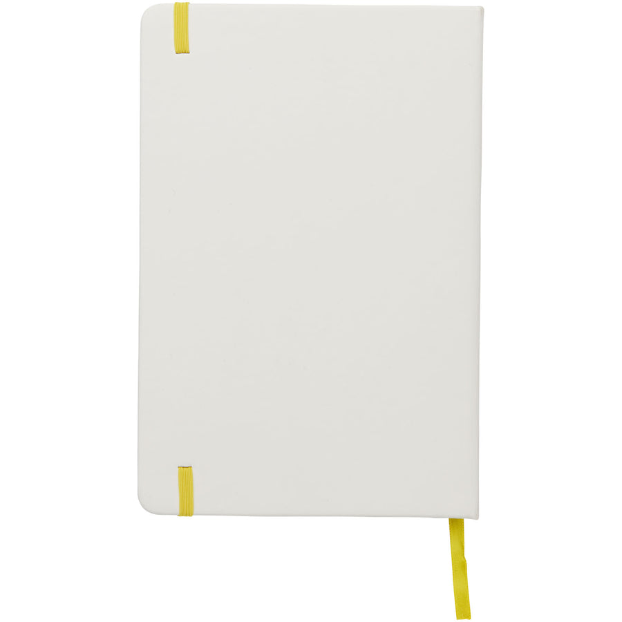 G107135 Blocco note bianco formato A5 con elastico colorato Spectrum