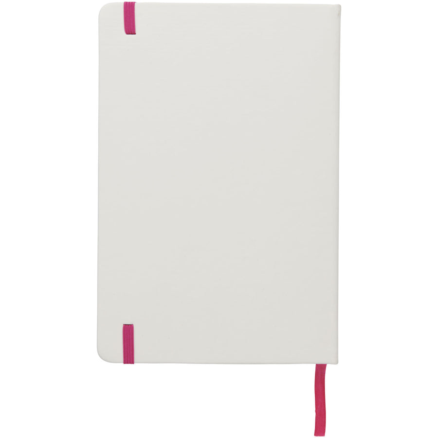 G107135 Blocco note bianco formato A5 con elastico colorato Spectrum