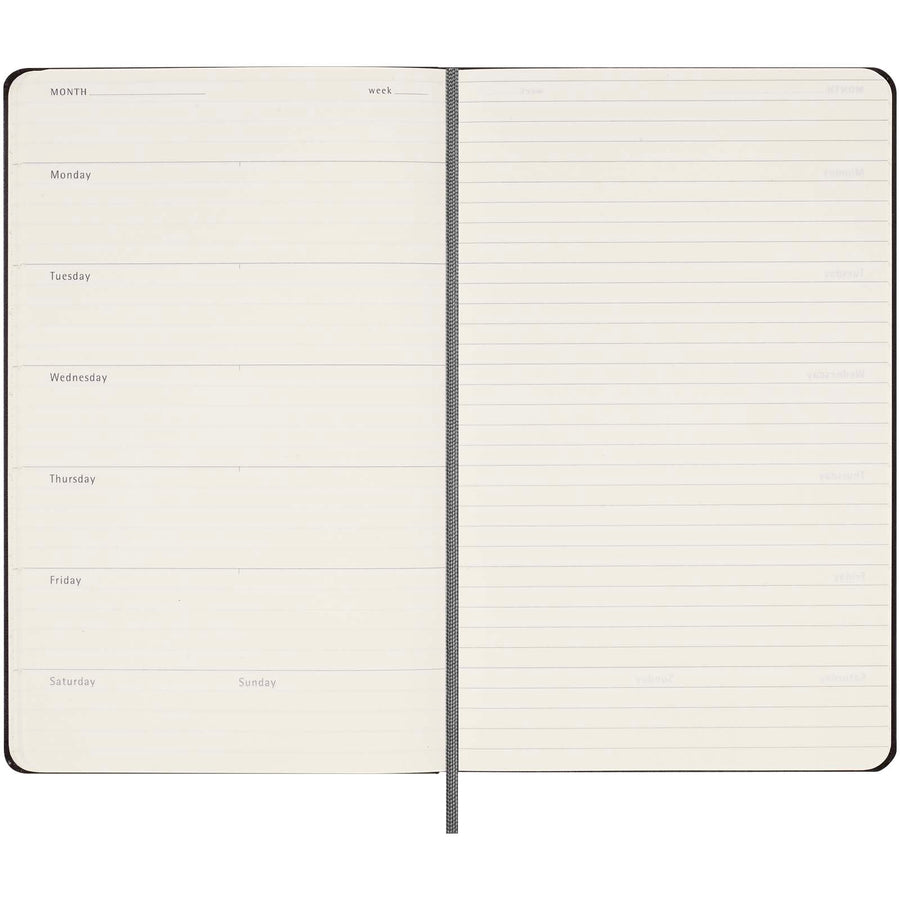G107952 Moleskine con copertina rigida senza data L 13x21 cm