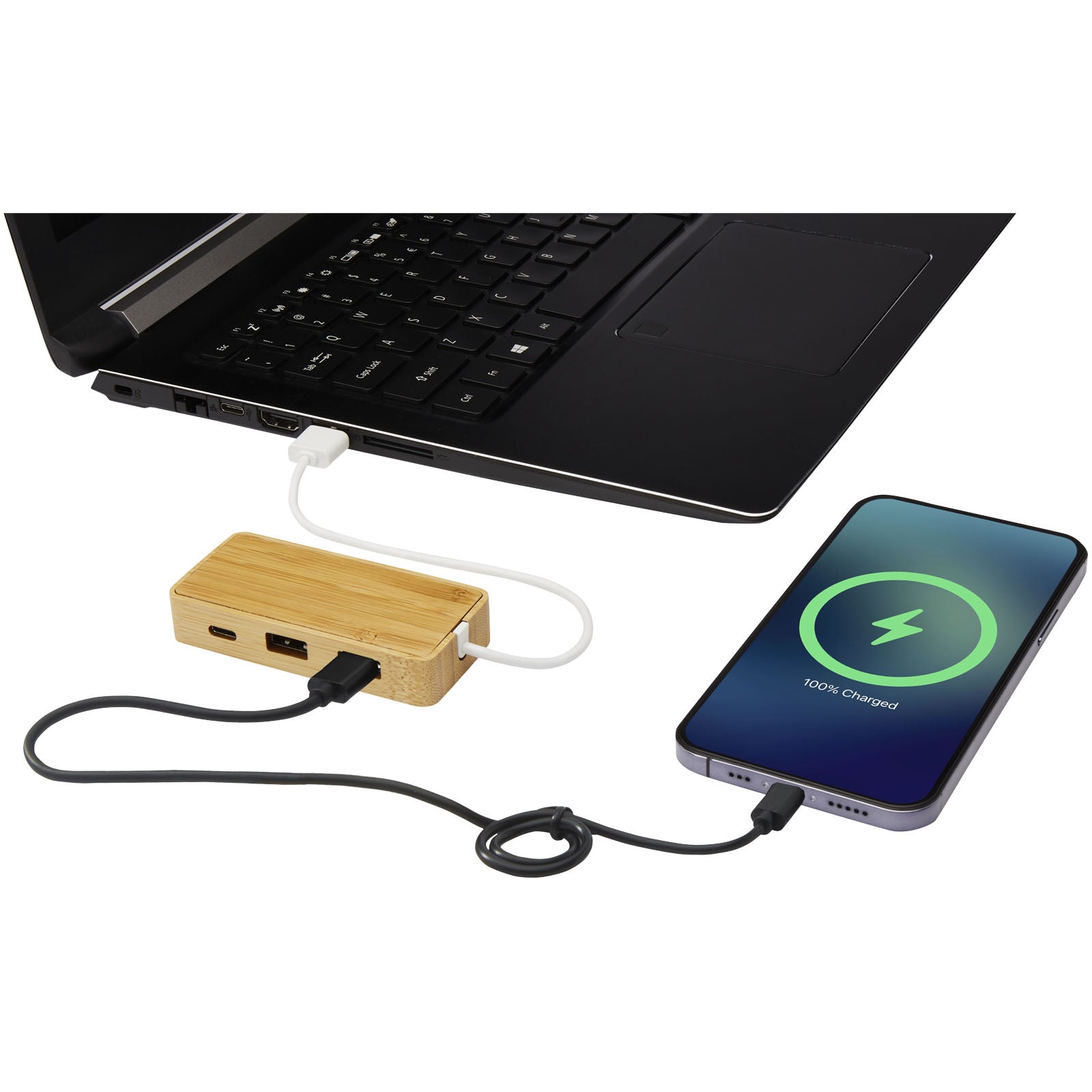 G124306 Hub USB in bamboo Tapas