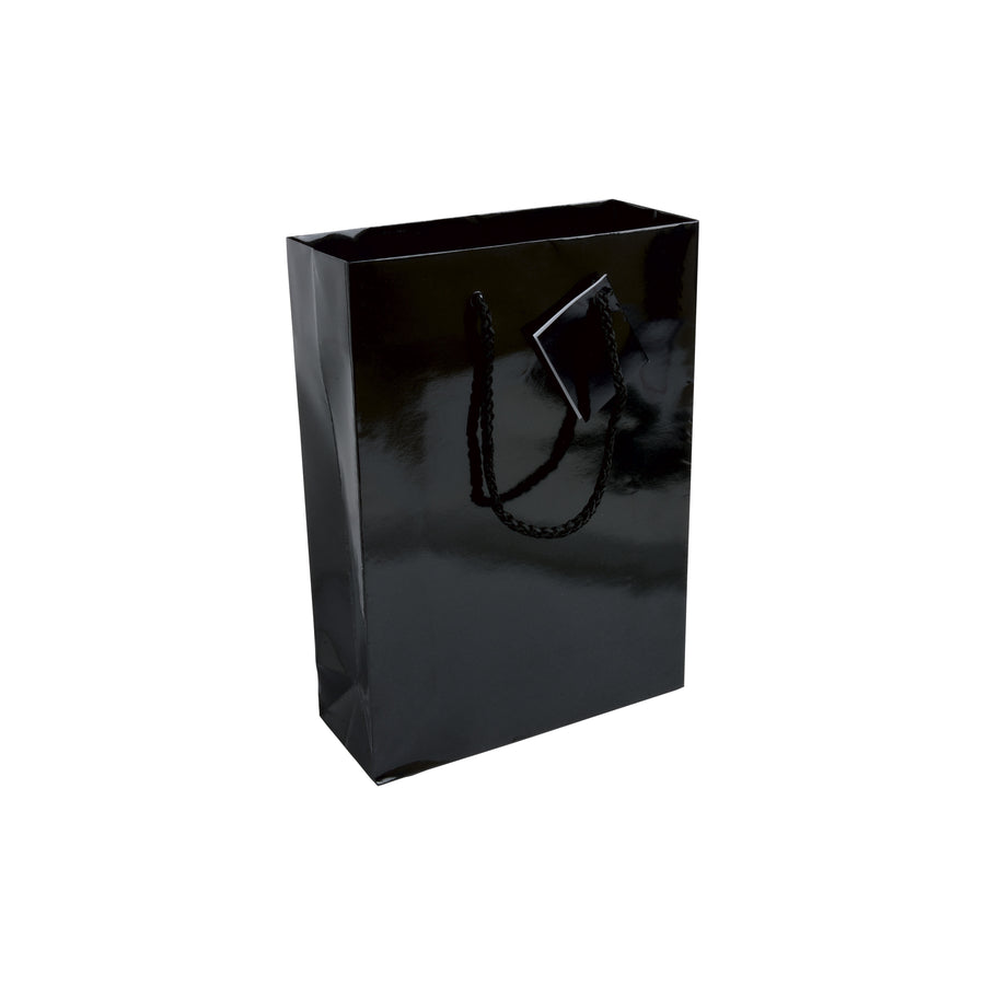 G15123 Shopper con soffietto in carta laminata 157 g/m2 con rinforzo alla base