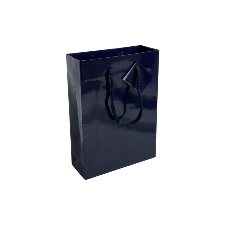 G15123 Shopper con soffietto in carta laminata 157 g/m2 con rinforzo alla base