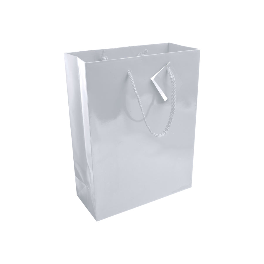 G15124 Shopper con soffietto in carta laminata 157 g/m2 con rinforzo alla base