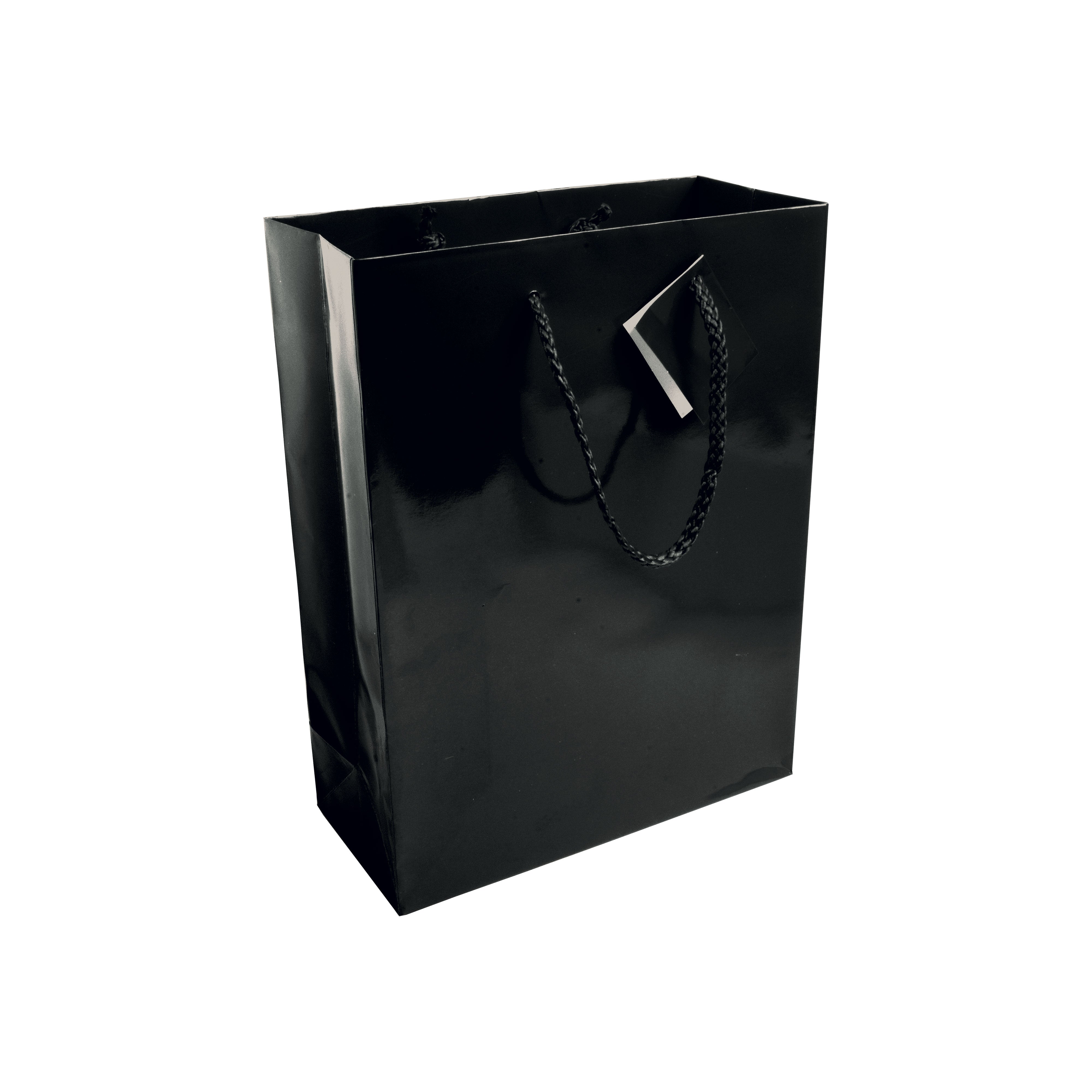 G15124 Shopper con soffietto in carta laminata 157 g/m2 con rinforzo alla base