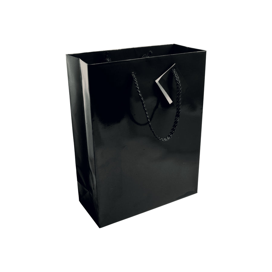 G15124 Shopper con soffietto in carta laminata 157 g/m2 con rinforzo alla base