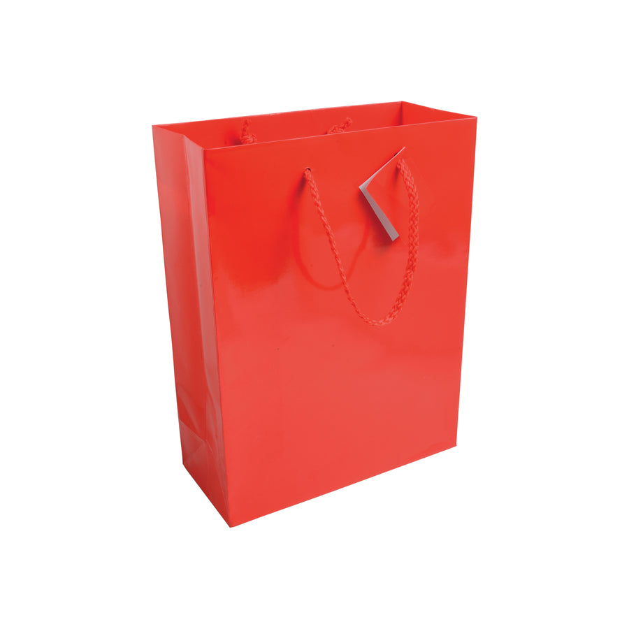 G15124 Shopper con soffietto in carta laminata 157 g/m2 con rinforzo alla base