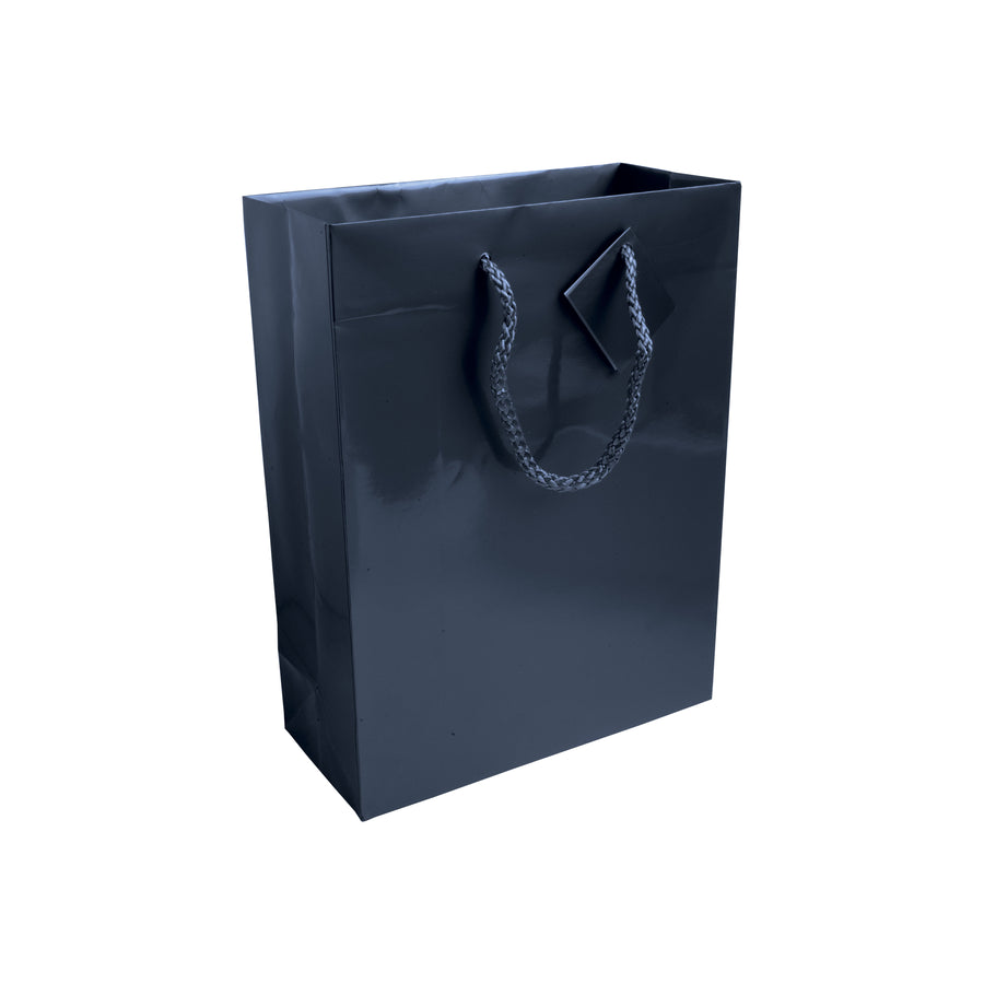 G15124 Shopper con soffietto in carta laminata 157 g/m2 con rinforzo alla base