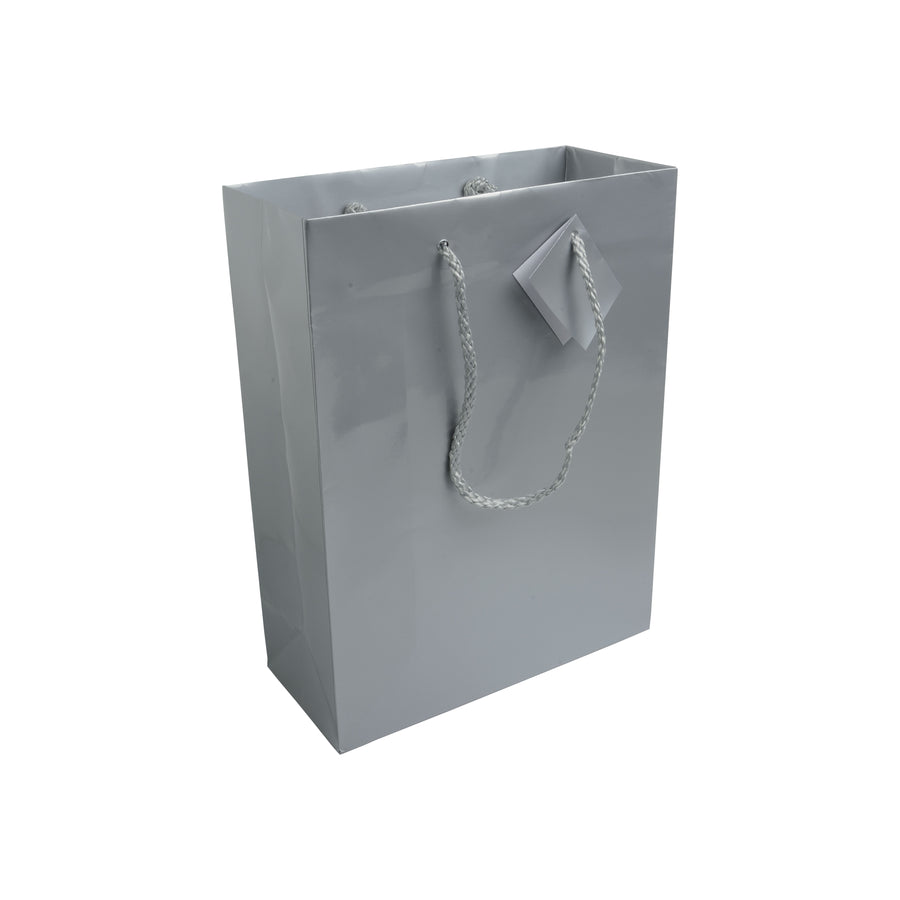 G15124 Shopper con soffietto in carta laminata 157 g/m2 con rinforzo alla base