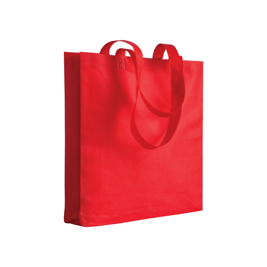G16120 Shopper con soffietto in TNT 80 gr/m² termosaldato, manici lunghi