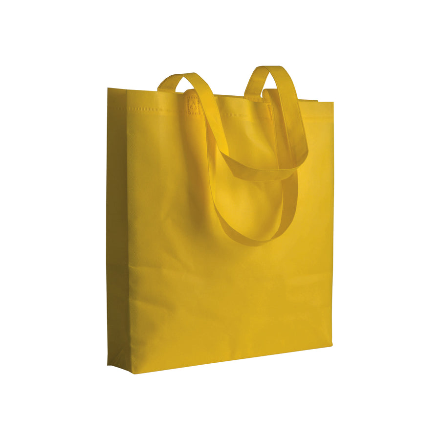 G16120 Shopper con soffietto in TNT 80 gr/m² termosaldato, manici lunghi