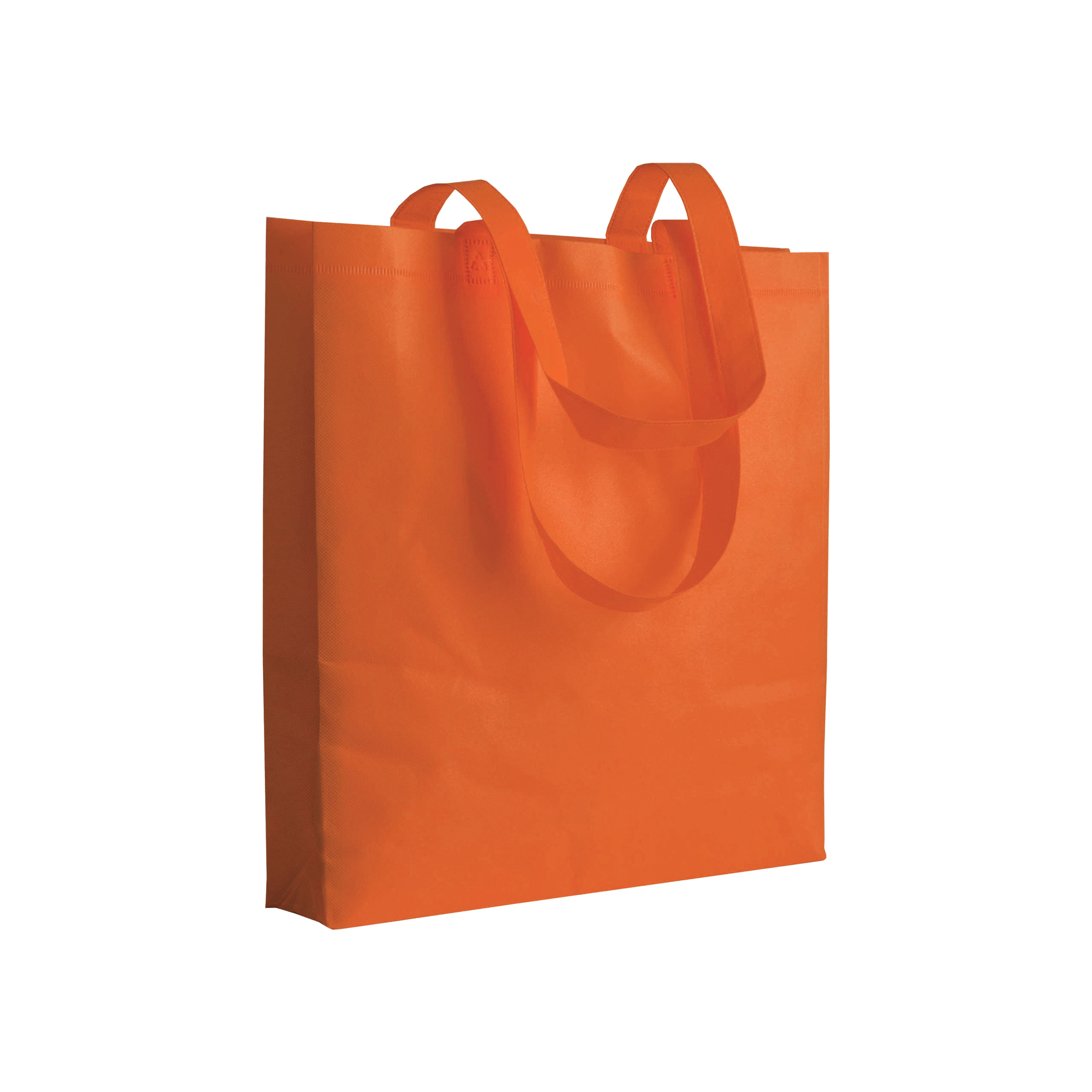 G16120 Shopper con soffietto in TNT 80 gr/m² termosaldato, manici lunghi