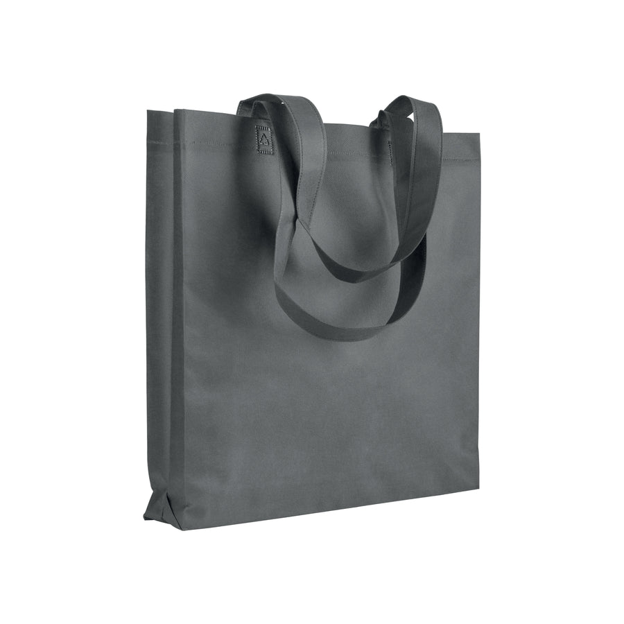G16120 Shopper con soffietto in TNT 80 gr/m² termosaldato, manici lunghi