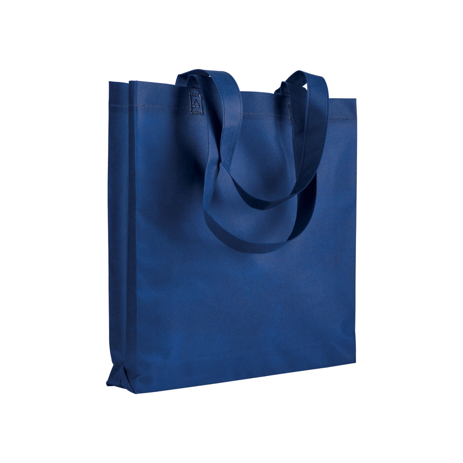 G16120 Shopper con soffietto in TNT 80 gr/m² termosaldato, manici lunghi