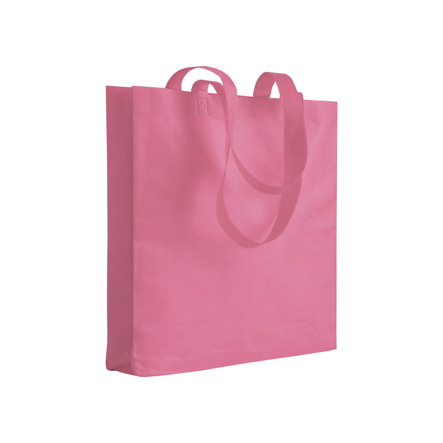 G16120 Shopper con soffietto in TNT 80 gr/m² termosaldato, manici lunghi