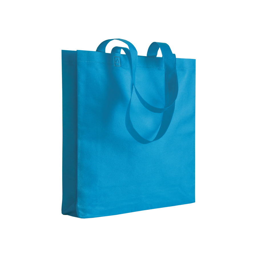 G16120 Shopper con soffietto in TNT 80 gr/m² termosaldato, manici lunghi