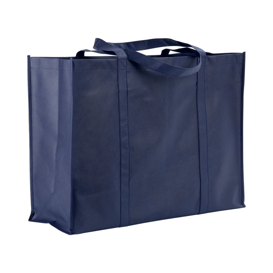 G18106 Shopper maxi con soffietto in TNT 100 gr/m² cucito, manici lunghi