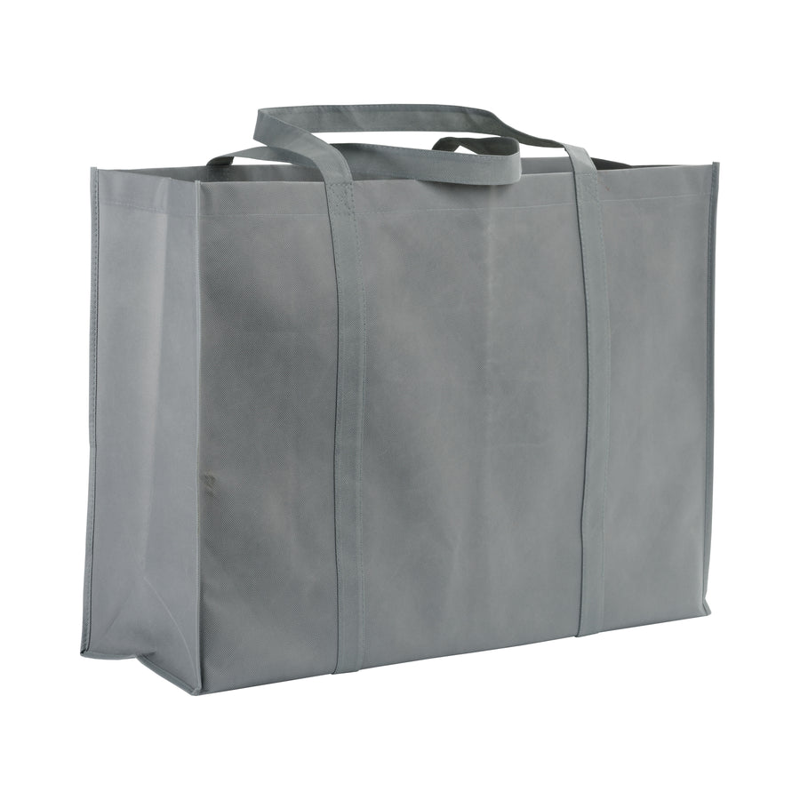 G18106 Shopper maxi con soffietto in TNT 100 gr/m² cucito, manici lunghi
