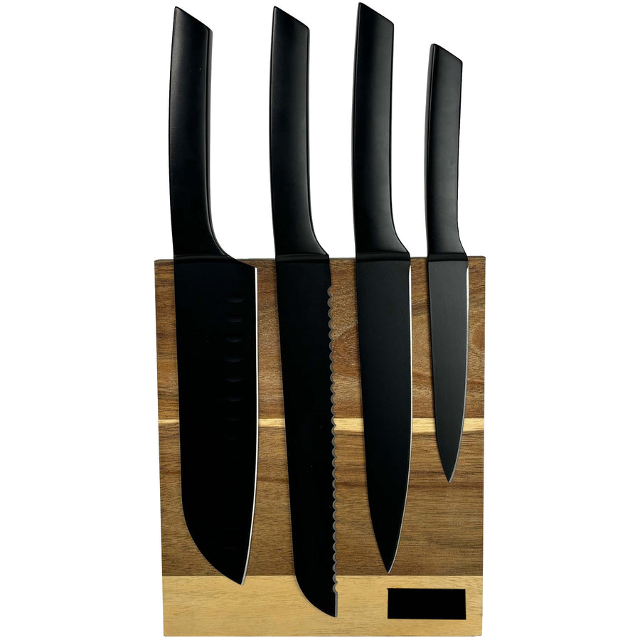 G1PX153 Set con coltelli da cucina e tagliere SCX.design K04
