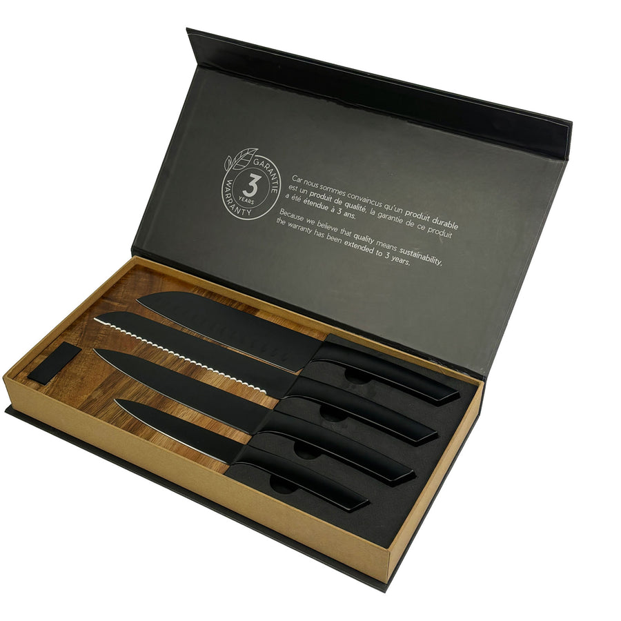 G1PX153 Set con coltelli da cucina e tagliere SCX.design K04